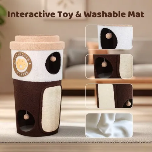 Happy & Polly Coffee Cup Cat Bed