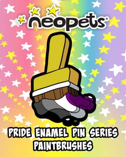 Neopets – Pride Paintbrushes Soft Enamel Pins