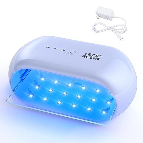 LET'S RESIN UV Light Advanced,Two-Sided Longer time Setting(2m,3m,5m) UV Resin Light with 36 LED Beads, Large Size UV Lamp for Resin Curing,Resin Molds,DIY Craft Decor(Own Design Patent) - uv light advanced