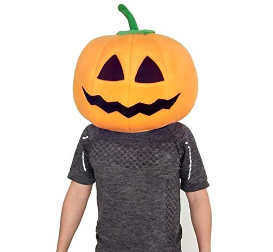 Funny Funny Plush Pumpkin Lamp Costume Animal Mask Mascot Head Halloween Christmas Party Dress