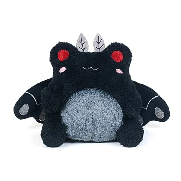 Cuddle Barn PlushGoals - Mothman Wawa The Froggie Soft Black Stuffed Animal Kawaii Frog Plush Toy, 6 inches