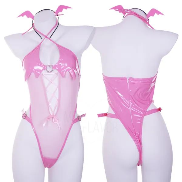 Sheer Succubus Bodysuit - Pink / L/XL