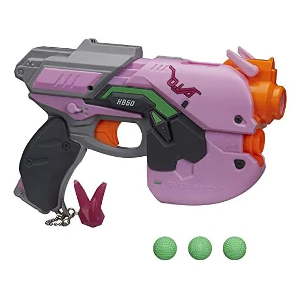 
                            NERF Overwatch D.Va Rival Blaster with 3 Overwatch Rival Rounds
                        