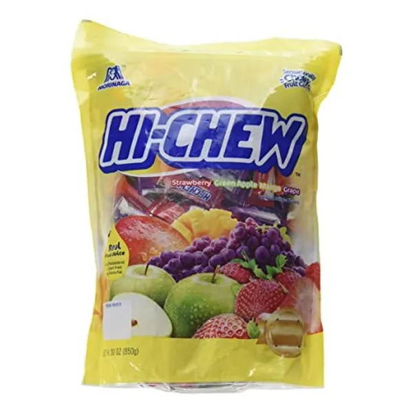 
                            Morinaga Hi -Chew Assorted Flavored 30oz 160+ Individually Wrapped Fruit Chews Mango Grape Strawberry Green Apple
                        