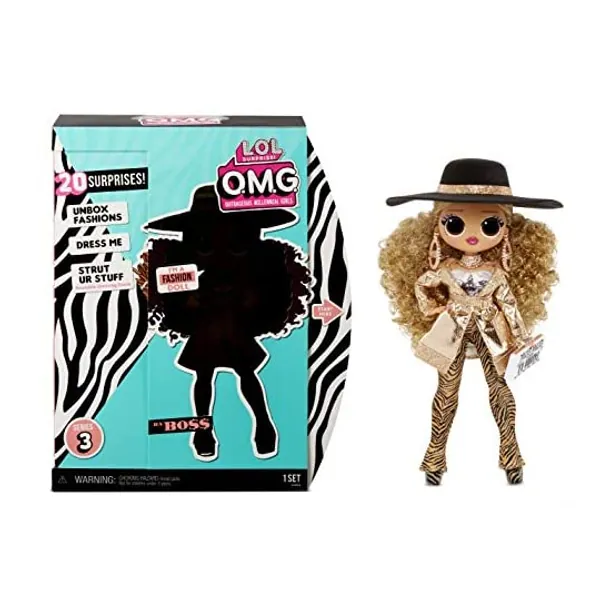 
                            L.O.L. Surprise! O.M.G. Series 3 Da Boss Fashion Doll with 20 Surprises
                        