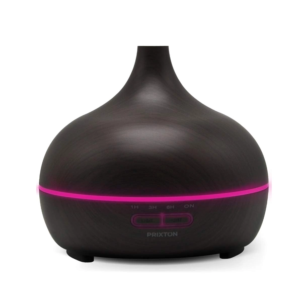 PRIXTON - Hidra H5B Etherische olie-luchtbevochtiger/diffuser geldig voor aromatherapie, tank 300 ml, led-nachtlampje, timer 1-3-6 uur, luchtbevochtiger, aromadiffuser
