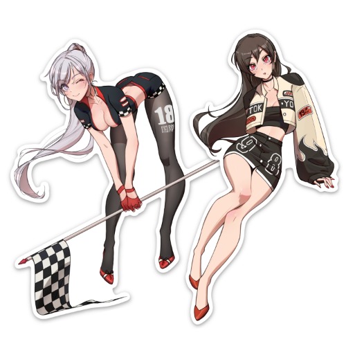 Racer Girls Sticker 2 Pack