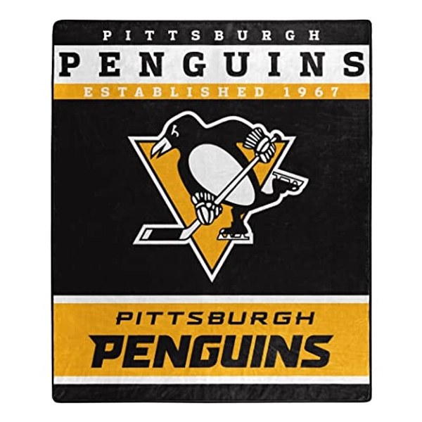 Northwest NHL Polyester Raschel Throw Blanket 50X60, Pittsburgh Penguins - Pittsburgh Penguins