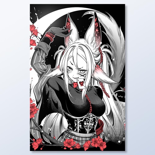 Dya Rikku Moon Rose Poster | Medium (11" x 17")