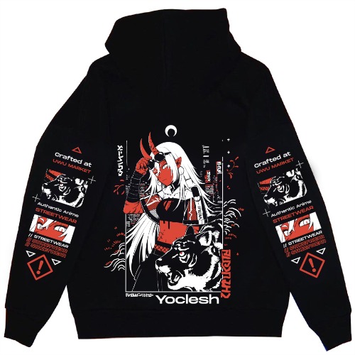 Yocci Red Lights Streetwear Hoodie | S