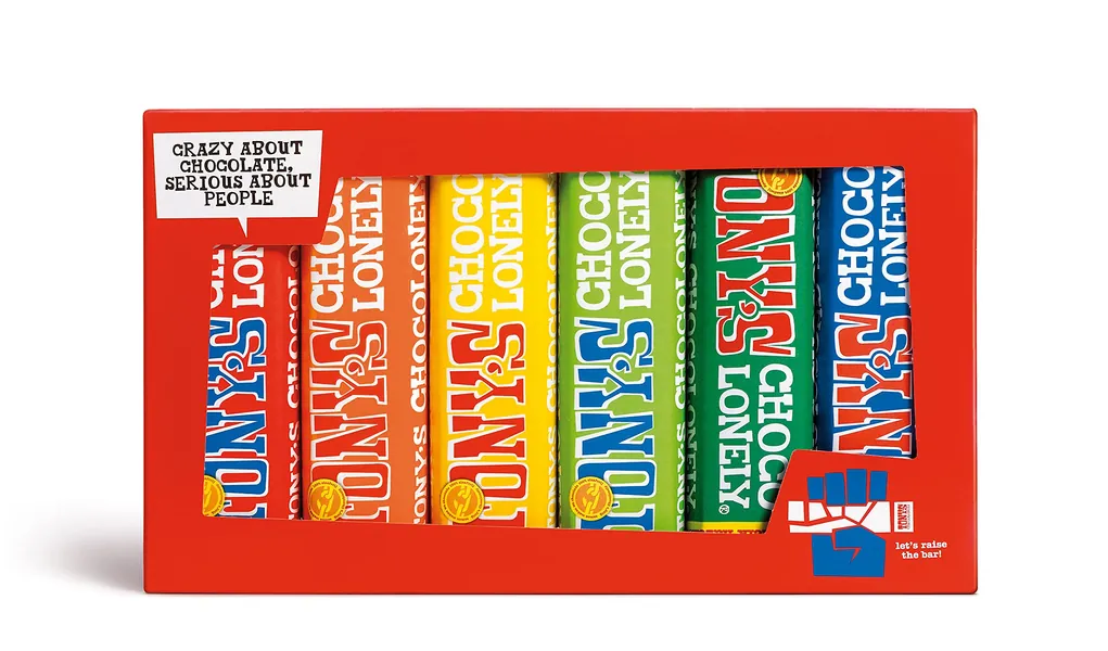 Tony's Chocolonely Rainbow Tasting Pack,