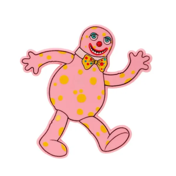Mr Blobby Pin Brooch- Walking Mr Blobby