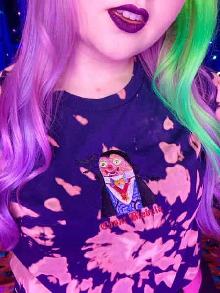 Count Blobula Mr Blobby Embroidered Halloween Tshirt