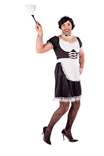 fun shack Maid Outfit for Men, Male Maid Uniforms, Maid Costume for Men, French Maid Costume for Men, Mens Maid Costume - French Maid - X-Large