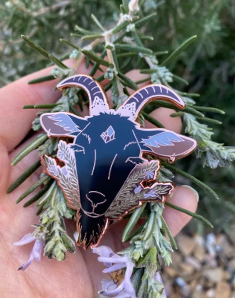 Self-love  Goat Enamel Pin | Etsy
