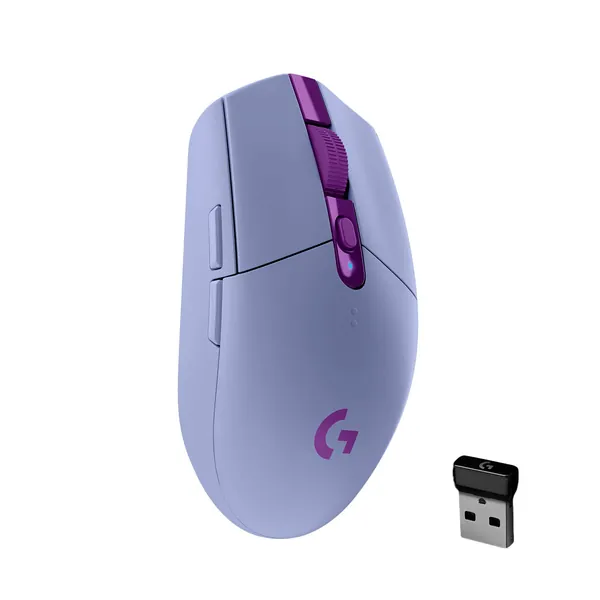 Logitech G305 LIGHTSPEED Wireless Gaming Mouse, Hero 12K Sensor, 12,000 DPI, Lightweight, 6 Programmable Buttons, 250h Battery Life, On-Board Memory, PC/Mac Lilac - Lilac Mouse
