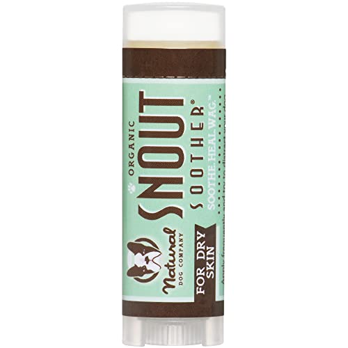 Natural Dog Company Snout Soother Dog Nose Balm, Travel Stick, 0.15 oz., Dog Balm for Paws and Nose, Moisturizes & Soothes Dry Cracked Noses, Plant Based Nose Cream for Dogs - 1 Count (Pack of 1)