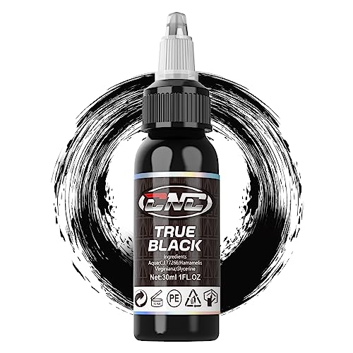 CNC 1oz Tattoo Ink Black 30ml True Black Tattoo Ink Tattoo Supplies for Lining, Shading, Tribal and Blending TI6003-30-001