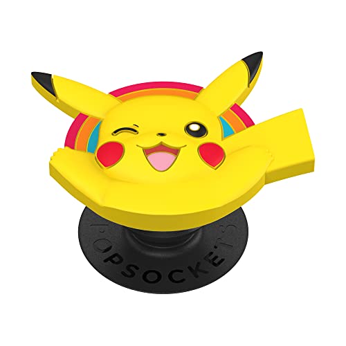 ​​​​PopSockets: Phone Grip with Expanding Kickstand, Pop Socket for Phone, Pokemon, PopOut - Pikachu - Adhesive