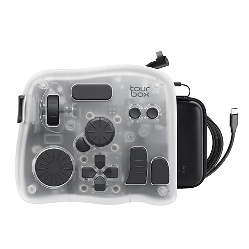 TourBox Elite Plus, Bluetooth Controller for Video Photo Editing Color Grading, iPad/Mac/Windows Console, Photoshop Lightroom Davinci Resolve Premiere Final Cut Pro Programmable Keyboard Bundle