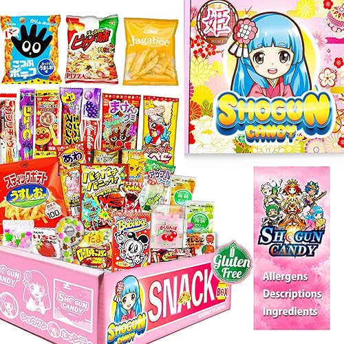 SHOGUN CANDY, Japanese Snacks and Japanese Candy, Popin Cookin Snack Boxes, Kawaii Anime Hime Box, Gluten & Peanuts Free 20 Ounce