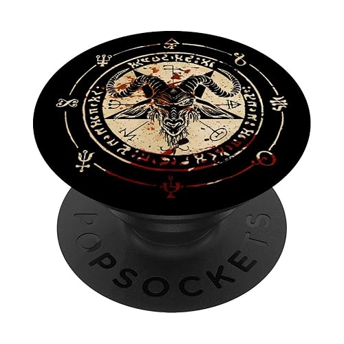 PopSockets Seal Of Baphomet Occult Pentagram Goat Satanic Occult PopSockets PopGrip: Swappable Grip for Phones & Tablets - Adhesive PopGrip