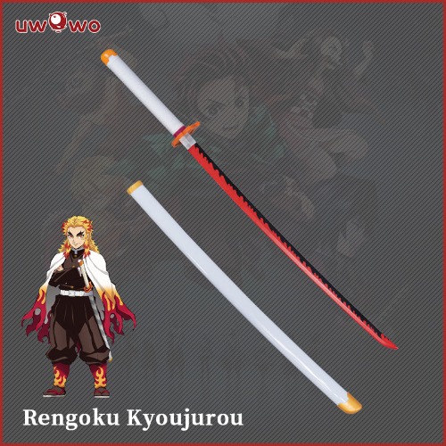 Uwowo Demon Slayer: Kimetsu no Yaiba Renku Kyoujurou Personal Swords Demon Swords Demon Slaying Corps Cosplay Props