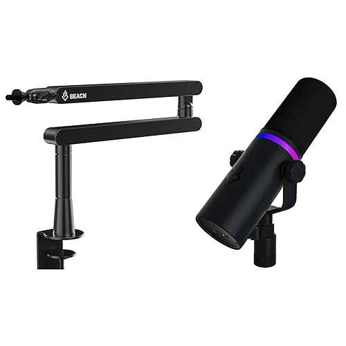 BEACN Dark Dynamic USB Mic for PC with The Microphone Stand