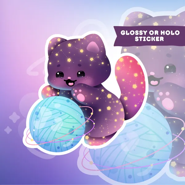 Galaxy Cat Die-Cut Sticker