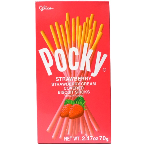 GLICO Pocky Strawberry Coated Biscuit Sticks 70g (Japan)