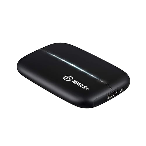 Elgato HD60 S+, External Capture Card, Stream and Record in 1080p60 HDR10 or 4K60 HDR10 with ultra-low latency on PS5, PS4/Pro, Xbox Series X/S, Xbox One X/S, in OBS and more, works with PC and Mac