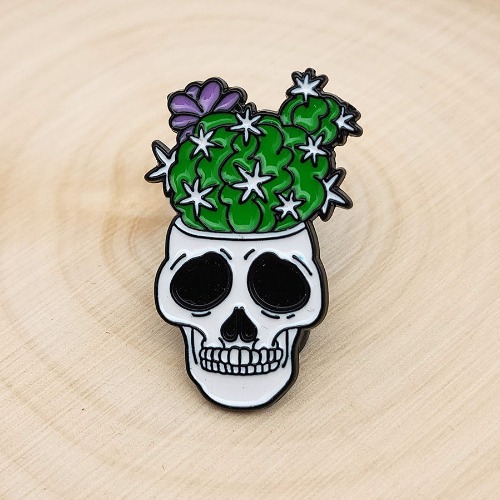 Throne | Cactusqueen91 | Cactus Skull Enamel Lapel Pin