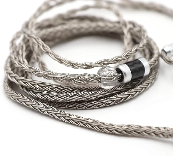 Linsoul Tripowin Zonie 16 Core Silver Plated IEM Cable, SPC Earphone Cable, for BL03 TRN V90 V80 AS10 ZS10 ZS6 ES4 ZST ZSR IEMs (2pin-0.78mm, 3.5mm, Grey)