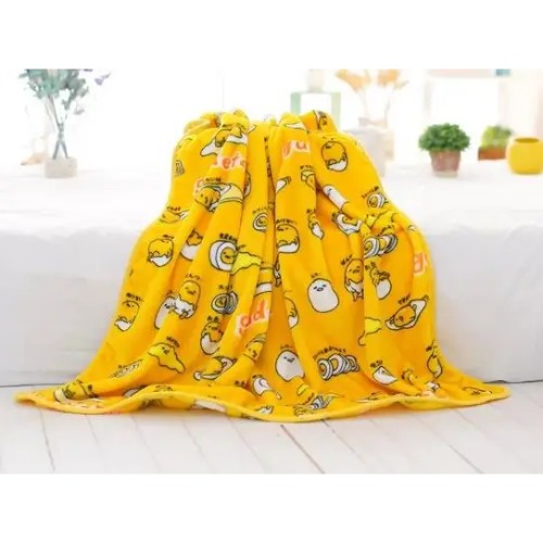 Gudetama Inspired Happy Egg Yolk Fuzzy Throw Blanket - 39"x39"