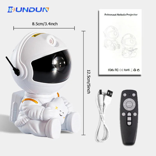 Astronaut Projector Galaxy Light with Remote Control - White Star