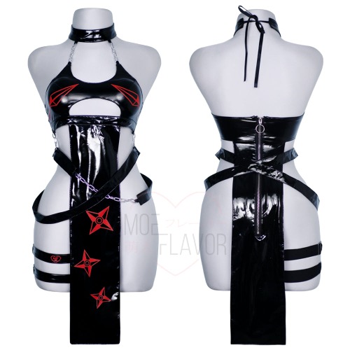 Sleek Scarlet Dress - Black / XS/S