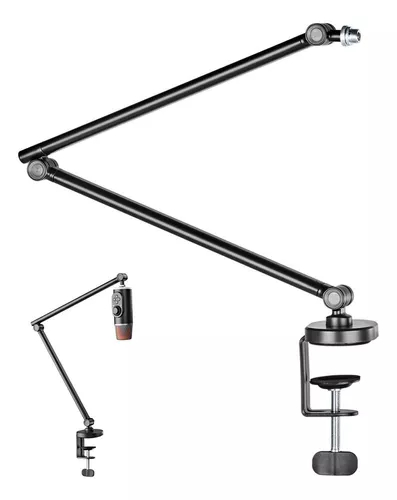 Soporte Microfono Condensador Universal Linkon Ajustable Color Negro - $ 94.990