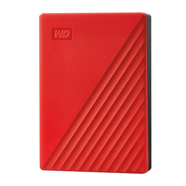 WD 4TB My Passport, Portable External Hard Drive, Red, backup software with defense against ransomware, and password protection, USB 3.1/USB 3.0 compatible - WDBPKJ0040BRD-WESN