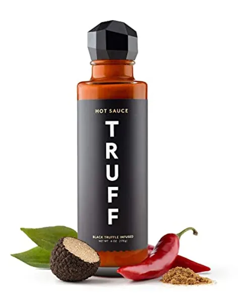 TRUFF Original Black Truffle Hot Sauce, Gourmet Hot Sauce with Ripe Chili Peppers, Black Truffle Oil, Organic Agave Nectar, Unique Flavor Experience in a Bottle, 6 oz. - 6 Ounce (Pack of 1)