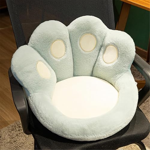 Duudomow Cat Paw Cushion Chair Comfy Plush Cushions Tatami Cushion Lazy Pillow Futon On Floor, Floor Carpet Cute Seat for Girl Worker Gamer Gift, Bedroom Home Use (Light Green,Small) - Light Green - Small