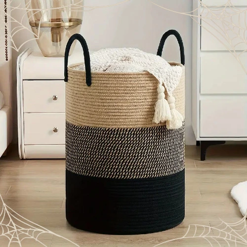 Large Woven Rope Laundry Hamper