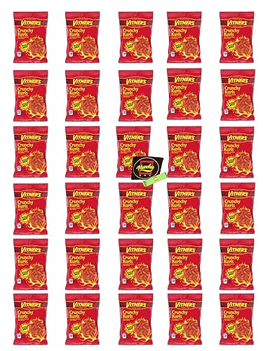 Vitners Flaming Hot Cheese Crunchy Curls 30 Pack 1oz Bags