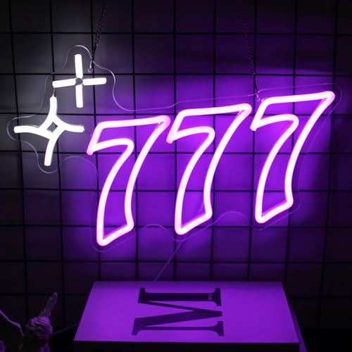 Purple 777 Neon Sign