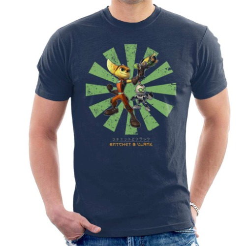 Ratchet and Clank Retro Japanese Men's T-Shirt