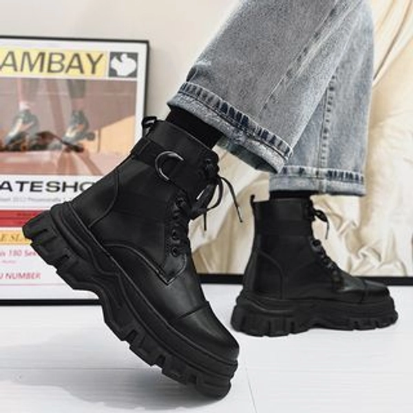 Lace-Up Platform Boots
