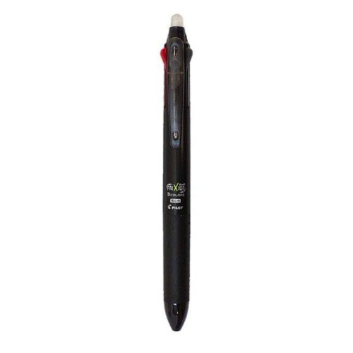 Japanese Pilot FriXion Erasable Tricolor Pen - Ink Black