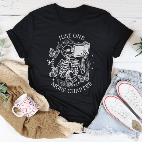 Just One More Chapter Tee - Black Heather / 2XL