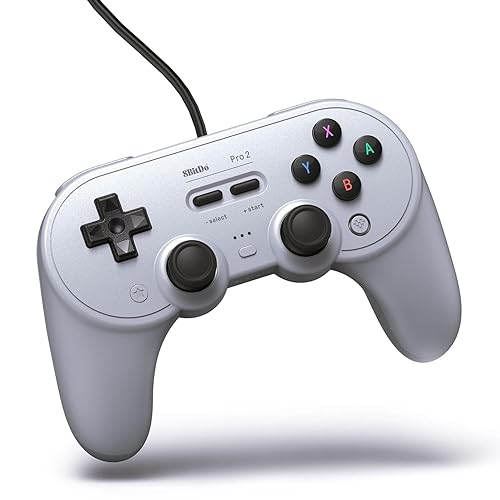 8BitDo Pro 2 Wired Controller for Switch, Windows, Steam Deck & Raspberry Pi (Gray Edition) - Gray Edition - Controller