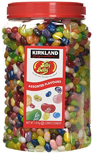 Kirkland Jelly Belly Bean Bulk Jar 44 flavours Sweets, Multi Colours, Original, 1.8 kg
