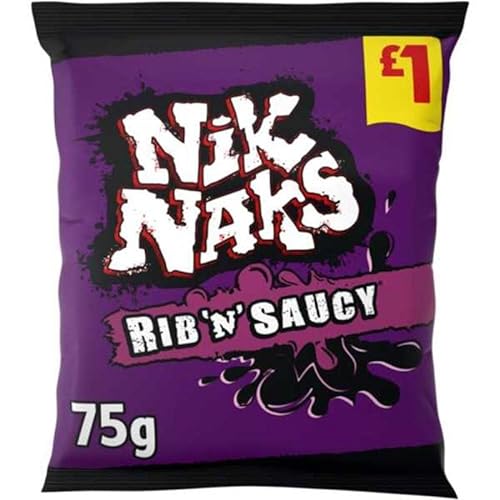 Nik Naks 20x75g (£1 PMP) (Rib 'n Saucy)